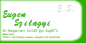 eugen szilagyi business card